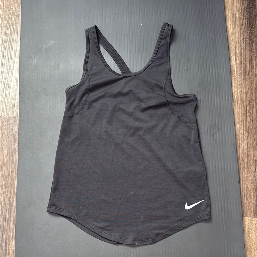 Nike Black and Gray Racerback Tank Top